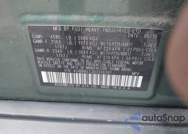 4S4BRBLC3B3336397: 42511550