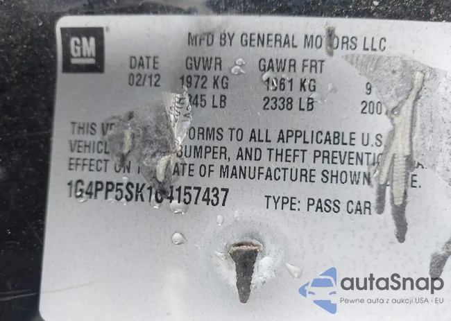 1G4PP5SK1C4157437: 42511580