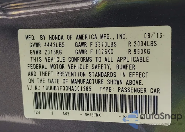 19UUB1F33HA001265: 42512990