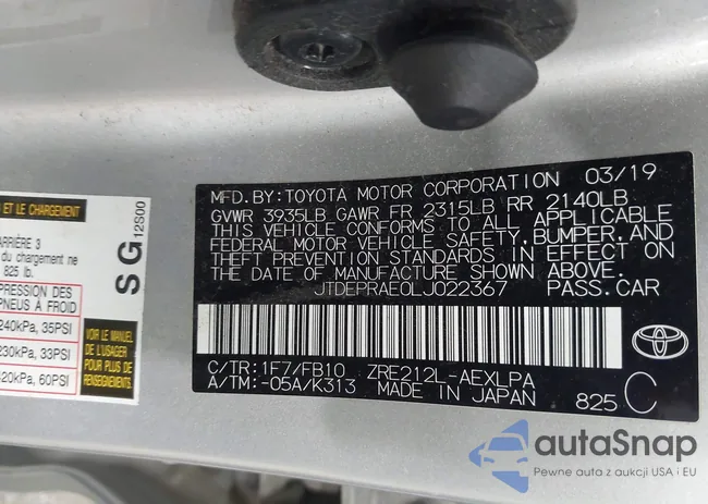 JTDEPRAE0LJ022367: 42512370