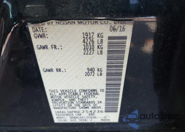 1N4AL3AP4GC254236: 42512383