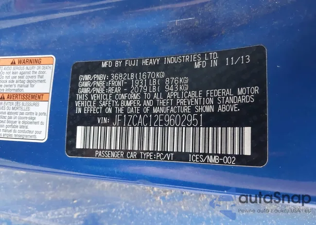 JF1ZCAC12E9602951: 42513624