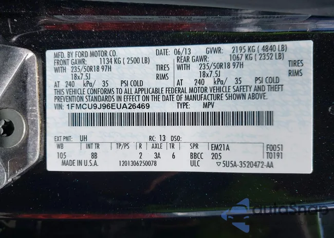 1FMCU9J96EUA26469: 42513837