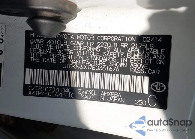 JTDKN3DU7E0361676: 42513934