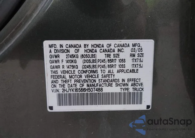 2HJYK16566H507488: 42513991