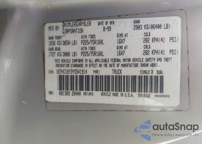 1B7HC16Y3YS541914: 42513455