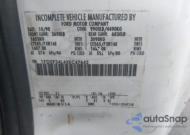 1FDSF34L4XEC47642: 42513471