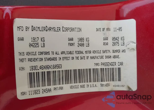 1B3EL46X06N160563: 42513498