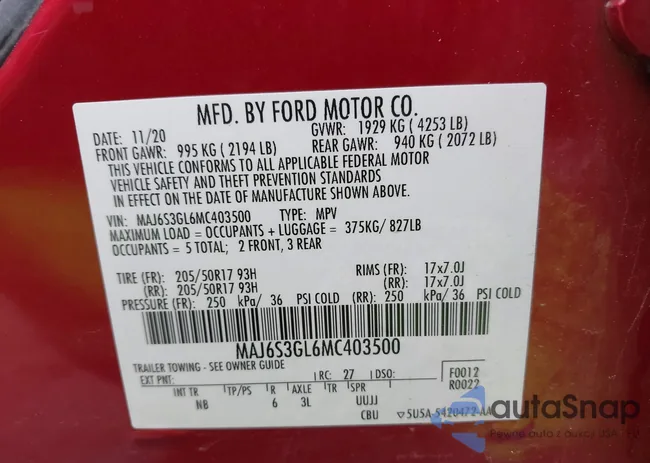 MAJ6S3GL6MC403500: 42513516