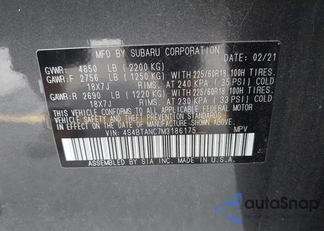 4S4BTANC7M3186175: 42514619