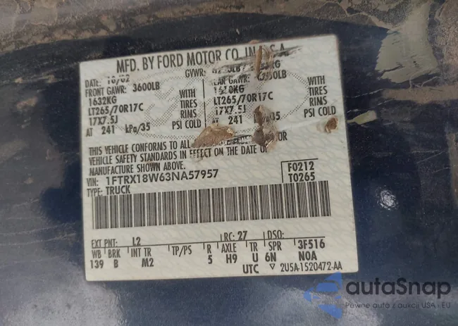 1FTRX18W63XA57957: 42514779