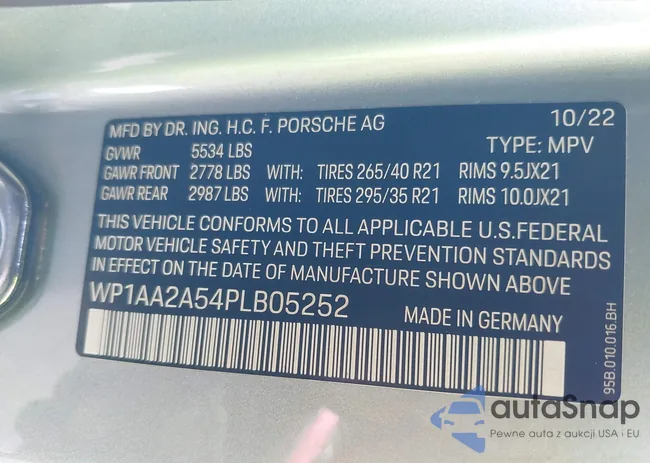 WP1AA2A54PLB05252: 42514904