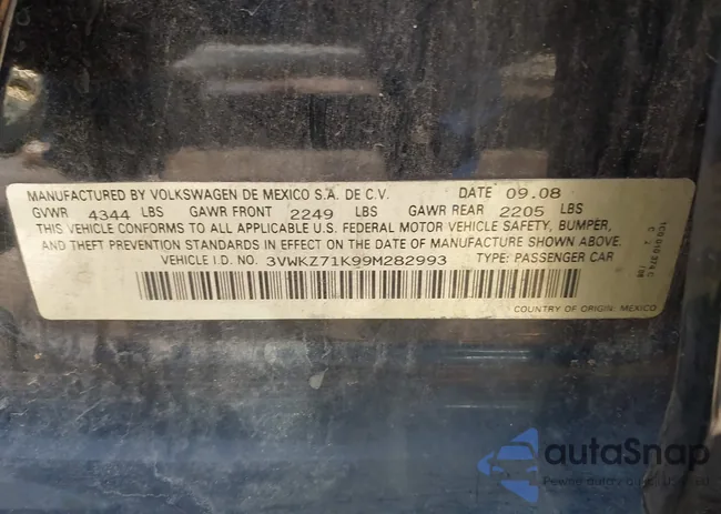 3VWKZ71K99M282993: 42514978