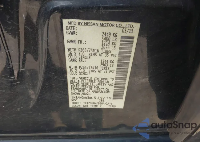 5N1AN0NW3BC519219: 42515075