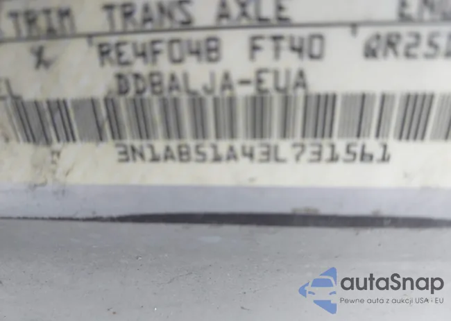 3N1AB51A43L731561: 42515134