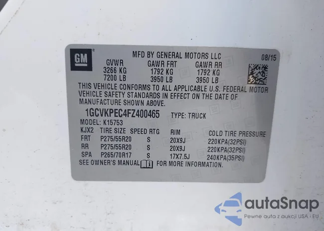 1GCVKPEC4FZ400465: 42514211