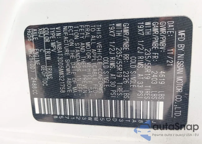 JN8AT3DD5MW321758: 42514218