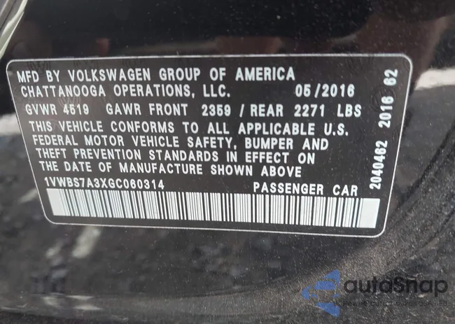 1VWBS7A3XGC060314: 42514348