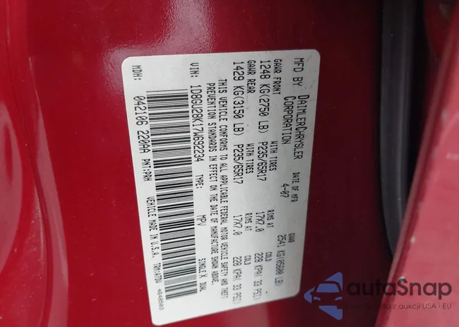 1D8GU28K17W692234: 42515672