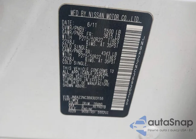 JN8AZ2NC3B9303155: 42515674