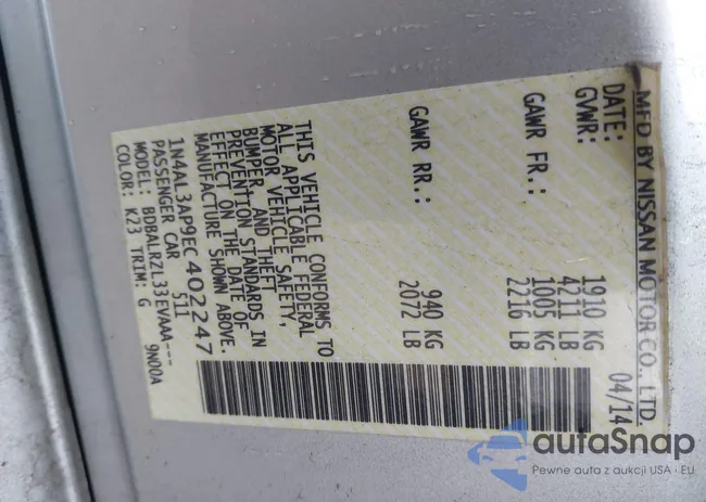 1N4AL3AP9EC402247: 42515696