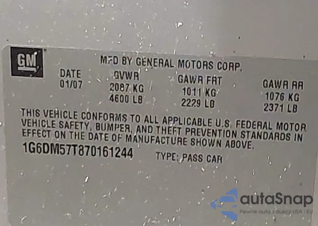 1G6DM57T870161244: 42515705
