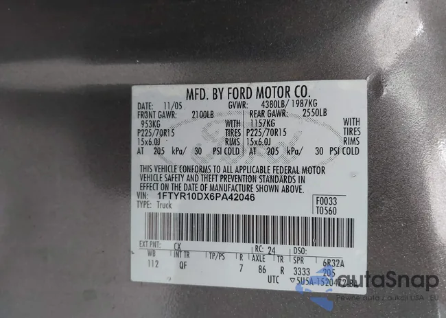 1FTYR10DX6PA42046: 42515716