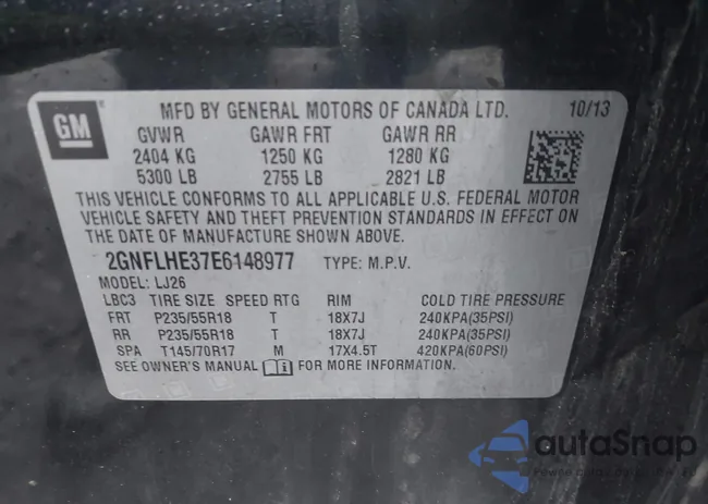 2GNFLHE37E6148977: 42515775