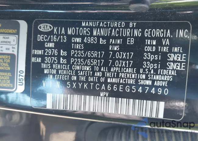 5XYKTCA66EG547490: 42515904