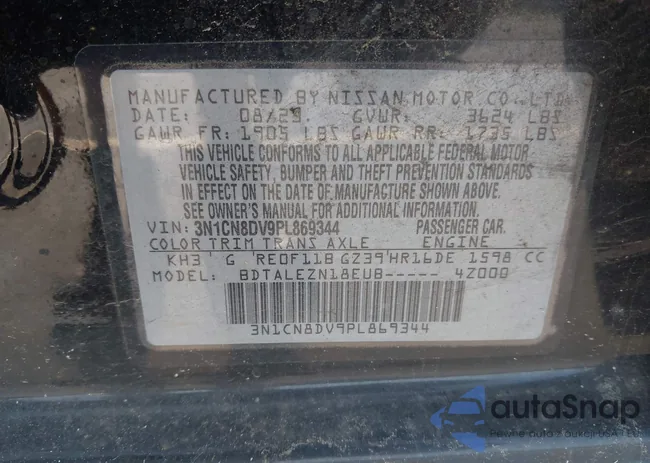 3N1CN8DV9PL869344: 42516712