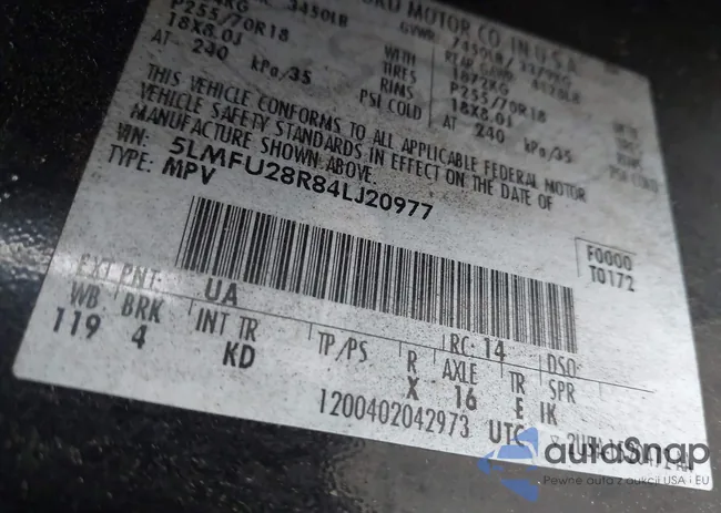 5LMFU28R84LJ20977: 42516800