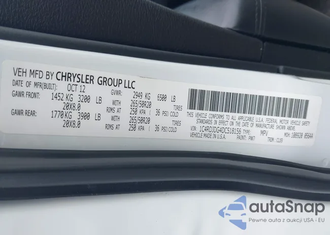 1C4RDJDG4DC518156: 42516880