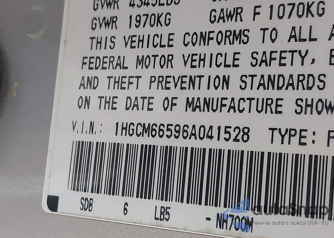 1HGCM66596A041528: 42516197