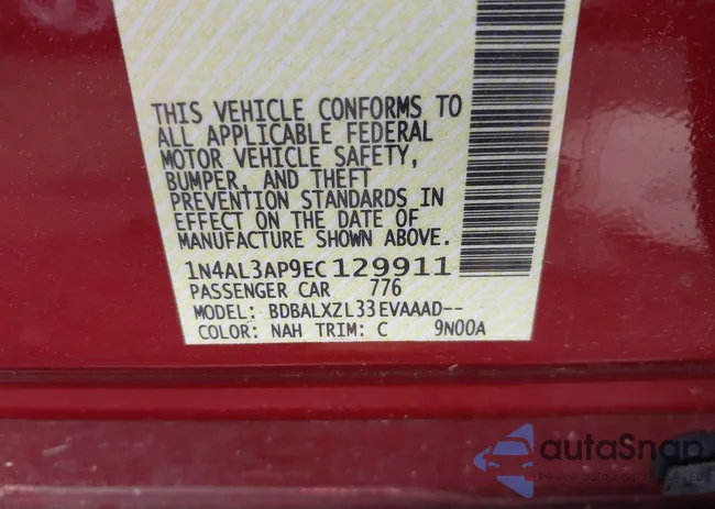 1N4AL3AP9EC129911: 42516231