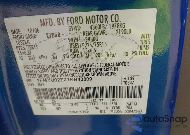 1FMYU02ZX7KB43809: 42516346