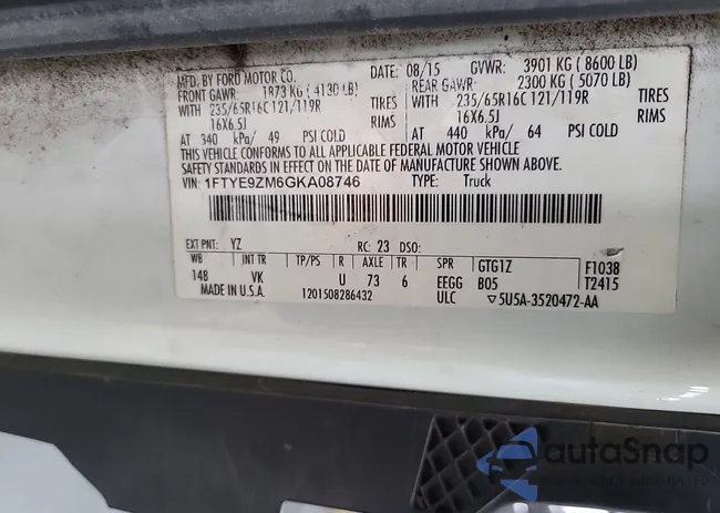 1FTYE9ZM6GKA08746: 42516432