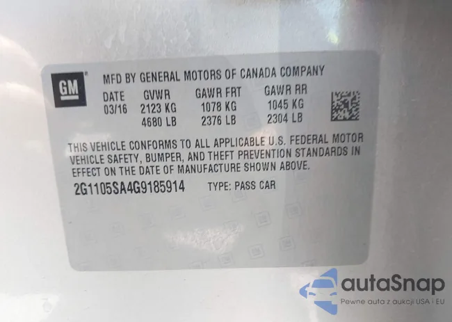 2G1105SA4G9185914: 42516453