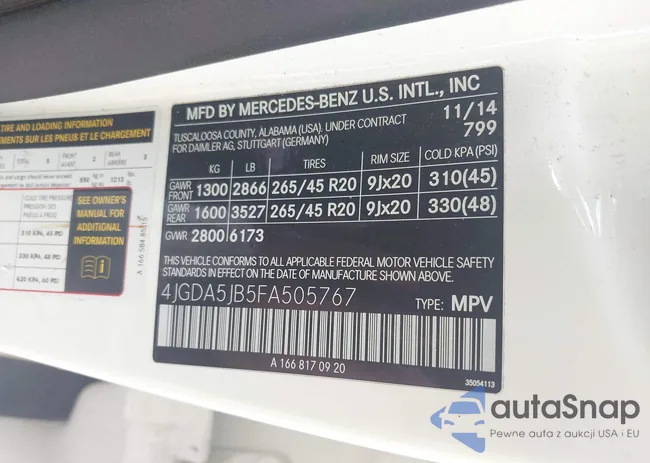 4JGDA5JB5FA505767: 42516467