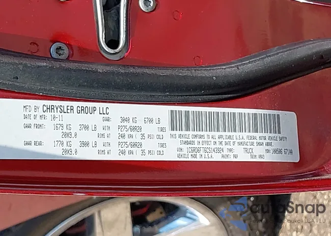 1C6RD6FT6CS143924: 42516547