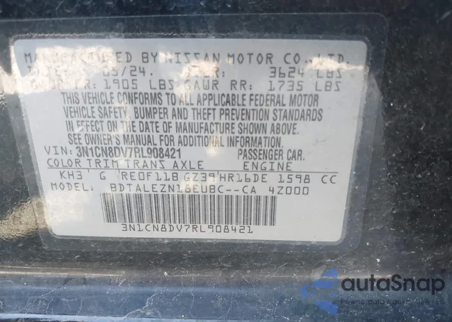 3N1CN8DV7RL908421: 42517793