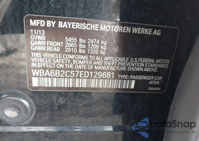 WBA6B2C57ED129681: 42517803