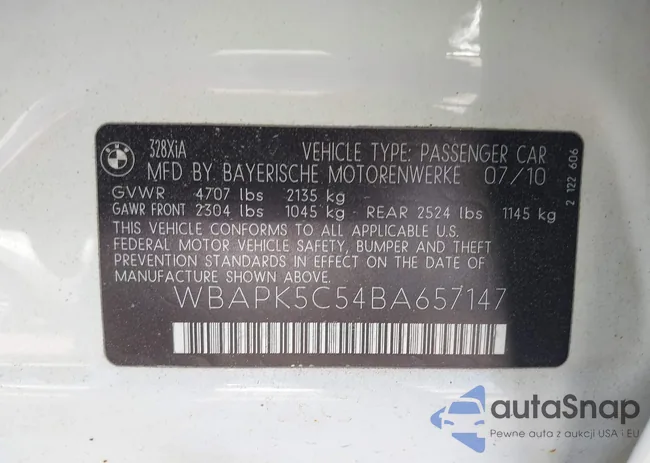 WBAPK5C54BA657147: 42517998