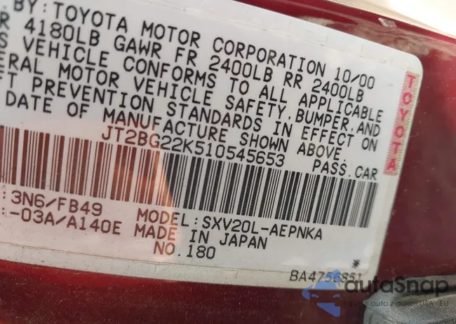 JT2BG22K510545653: 42518108