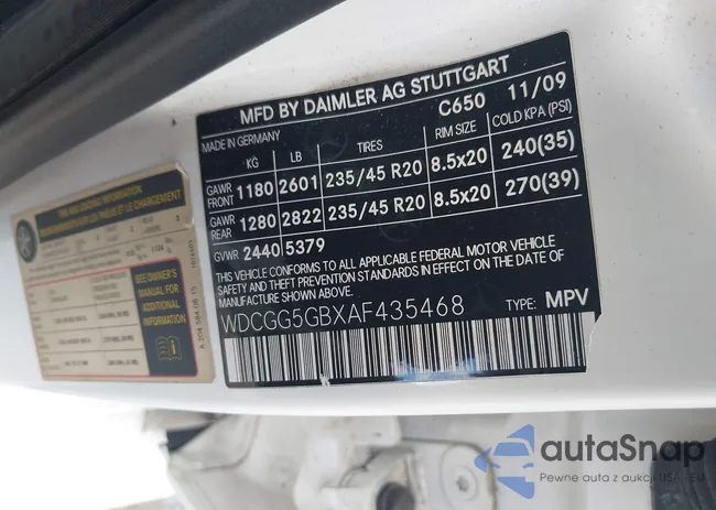 WDCGG5GBXAF435468: 42518111