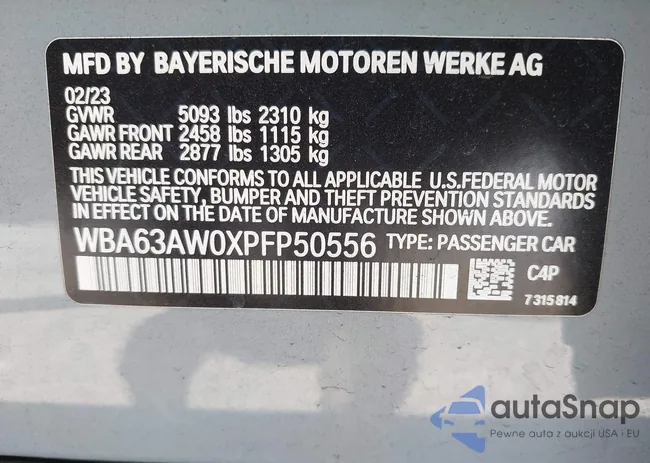 WBA63AW0XPFP50556: 42517241