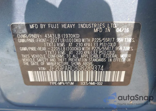 JF2GPABC8G8289374: 42517288