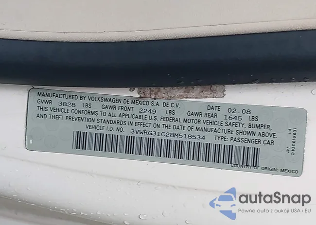 3VWRG31C28M518534: 42517325