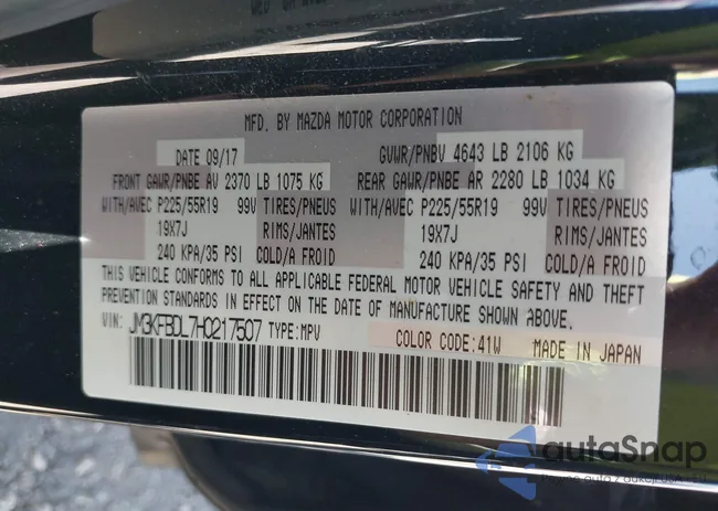 JM3KFBDL7H0217507: 42517413