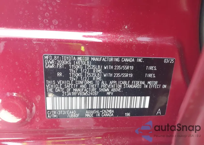 2T3A1RFV8SW524097: 42517501