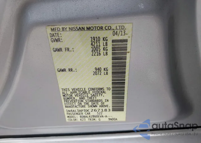 1N4AL3AP3DC267183: 42517556